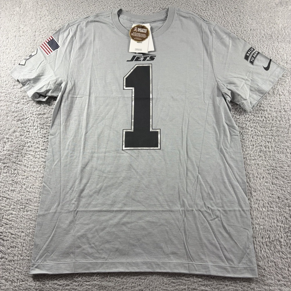 Nike NFL Salute to Service Shirt Mens Medium Gray NY Jets Gardner NWT